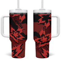 Canada Maple Leaf Tumbler With Handle Unique Style Red Version - Wonder Print Shop