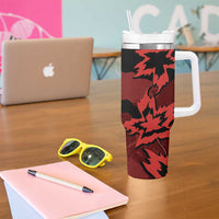 Canada Maple Leaf Tumbler With Handle Unique Style Red Version - Wonder Print Shop