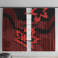 Canada Maple Leaf Window Curtain Unique Style Red Version - Wonder Print Shop