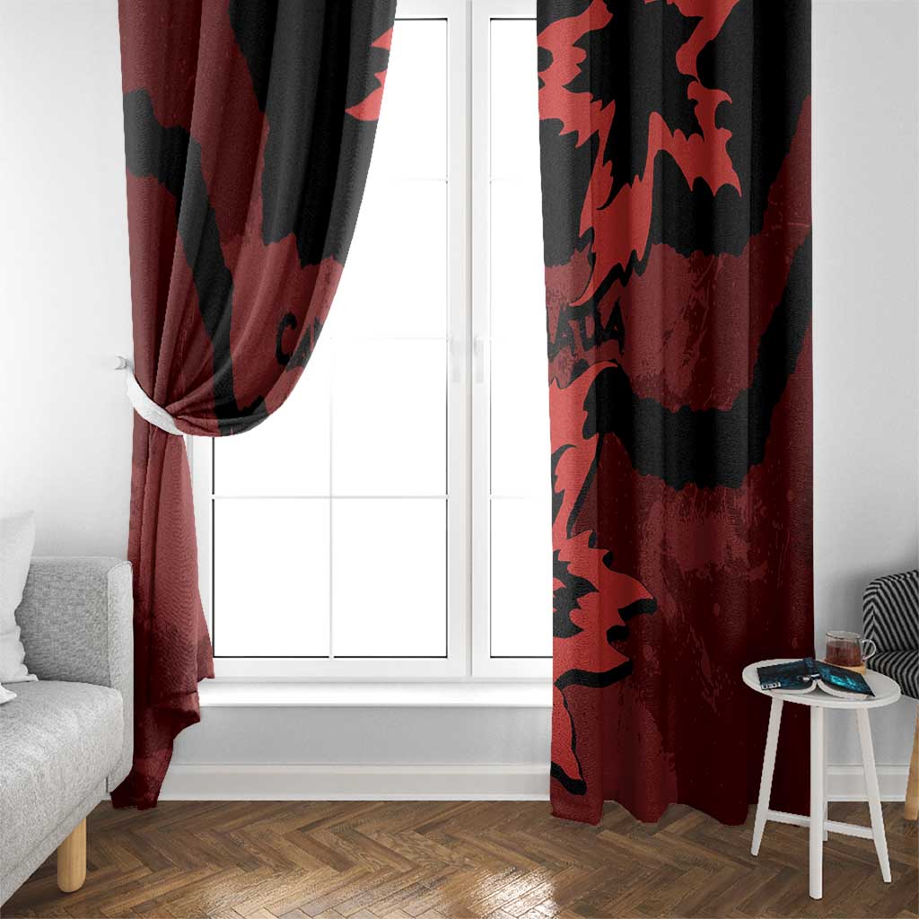 Canada Maple Leaf Window Curtain Unique Style Red Version - Wonder Print Shop