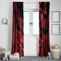 Canada Maple Leaf Window Curtain Unique Style Red Version - Wonder Print Shop