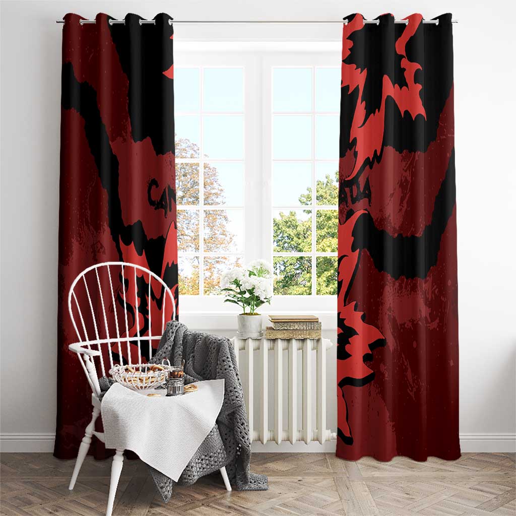 Canada Maple Leaf Window Curtain Unique Style Red Version - Wonder Print Shop
