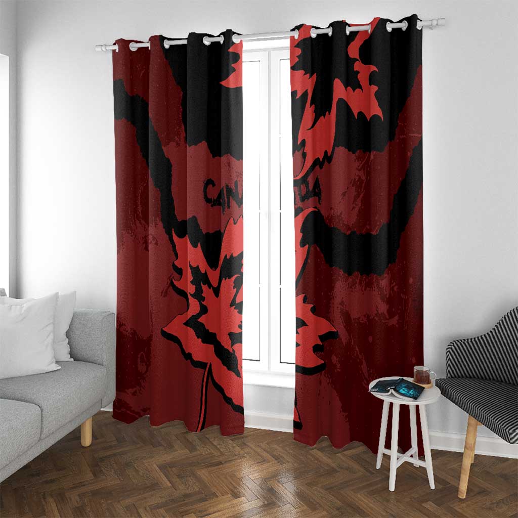 Canada Maple Leaf Window Curtain Unique Style Red Version - Wonder Print Shop