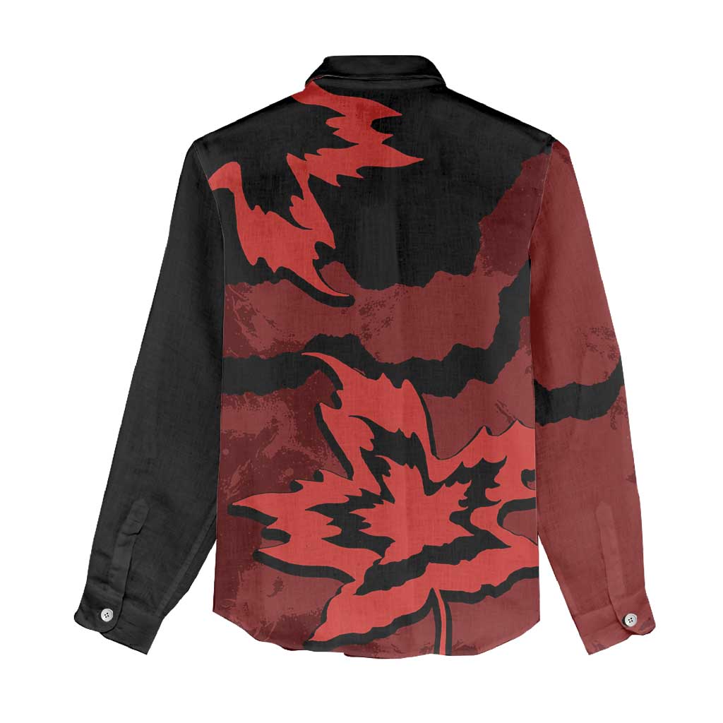 Canada Maple Leaf Women Casual Shirt Unique Style Red Version - Wonder Print Shop