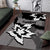 Canada Maple Leaf Area Rug Unique Style Black Version - Wonder Print Shop