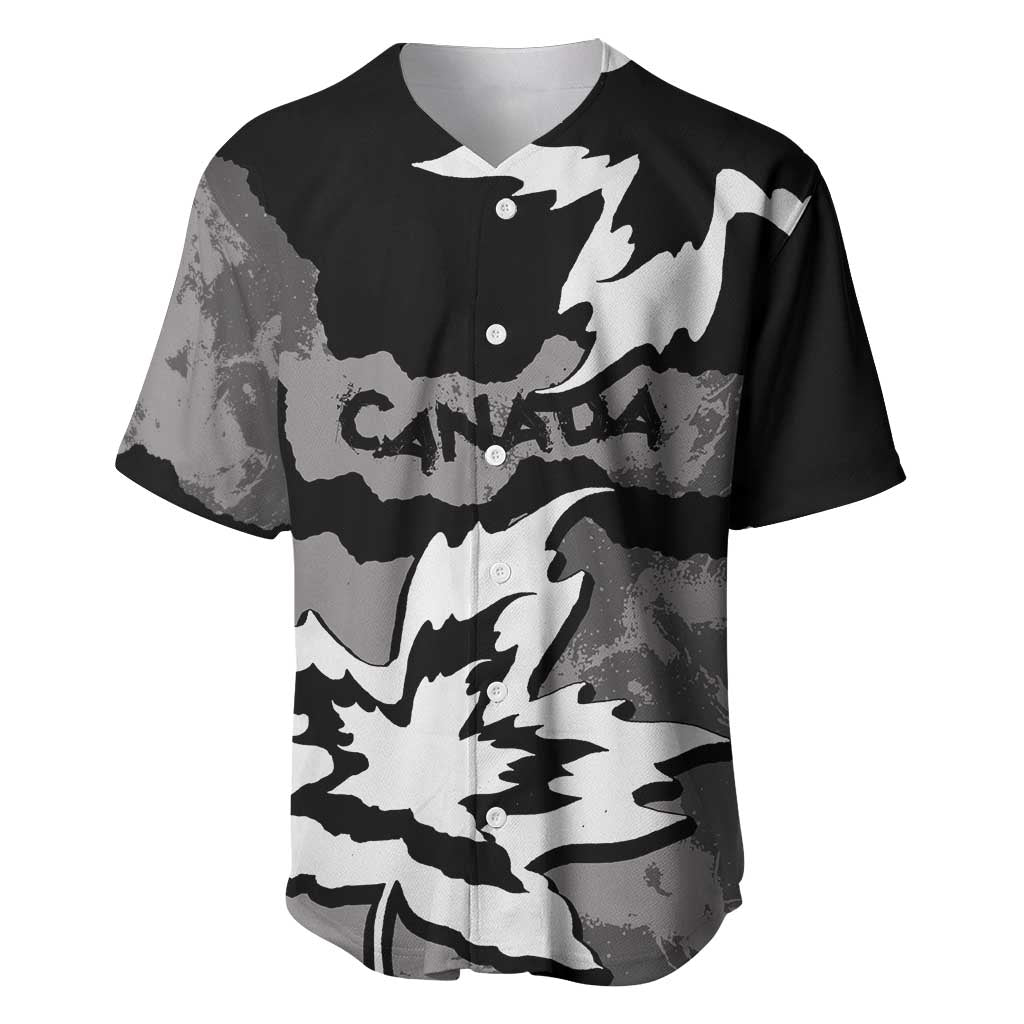 Canada Maple Leaf Baseball Jersey Unique Style Black Version - Wonder Print Shop