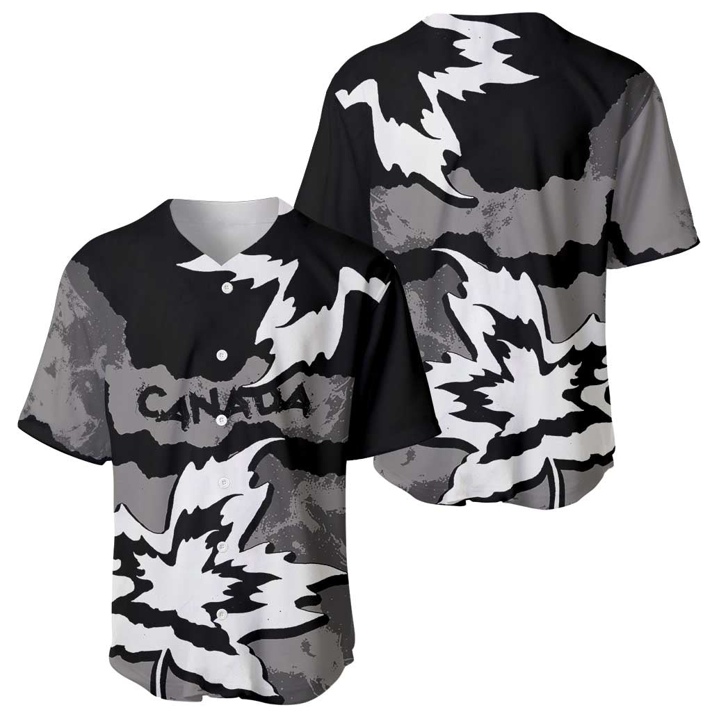 Canada Maple Leaf Baseball Jersey Unique Style Black Version - Wonder Print Shop