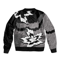 Canada Maple Leaf Bomber Jacket Unique Style Black Version - Wonder Print Shop