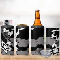 Canada Maple Leaf 4 in 1 Can Cooler Tumbler Unique Style Black Version - Wonder Print Shop