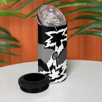 Canada Maple Leaf 4 in 1 Can Cooler Tumbler Unique Style Black Version - Wonder Print Shop