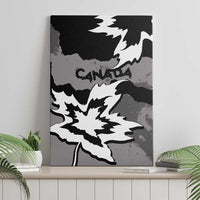 Canada Maple Leaf Canvas Wall Art Unique Style Black Version - Wonder Print Shop
