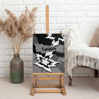 Canada Maple Leaf Canvas Wall Art Unique Style Black Version - Wonder Print Shop