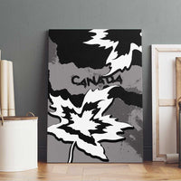 Canada Maple Leaf Canvas Wall Art Unique Style Black Version - Wonder Print Shop