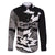 Canada Maple Leaf Family Matching Off The Shoulder Long Sleeve Dress and Hawaiian Shirt Unique Style Black Version - Wonder Print Shop