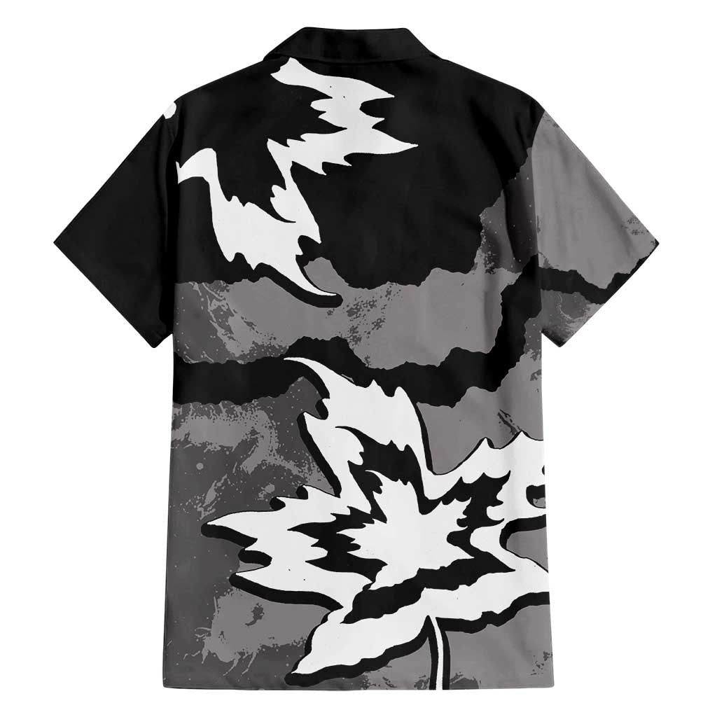 Canada Maple Leaf Family Matching Puletasi and Hawaiian Shirt Unique Style Black Version - Wonder Print Shop