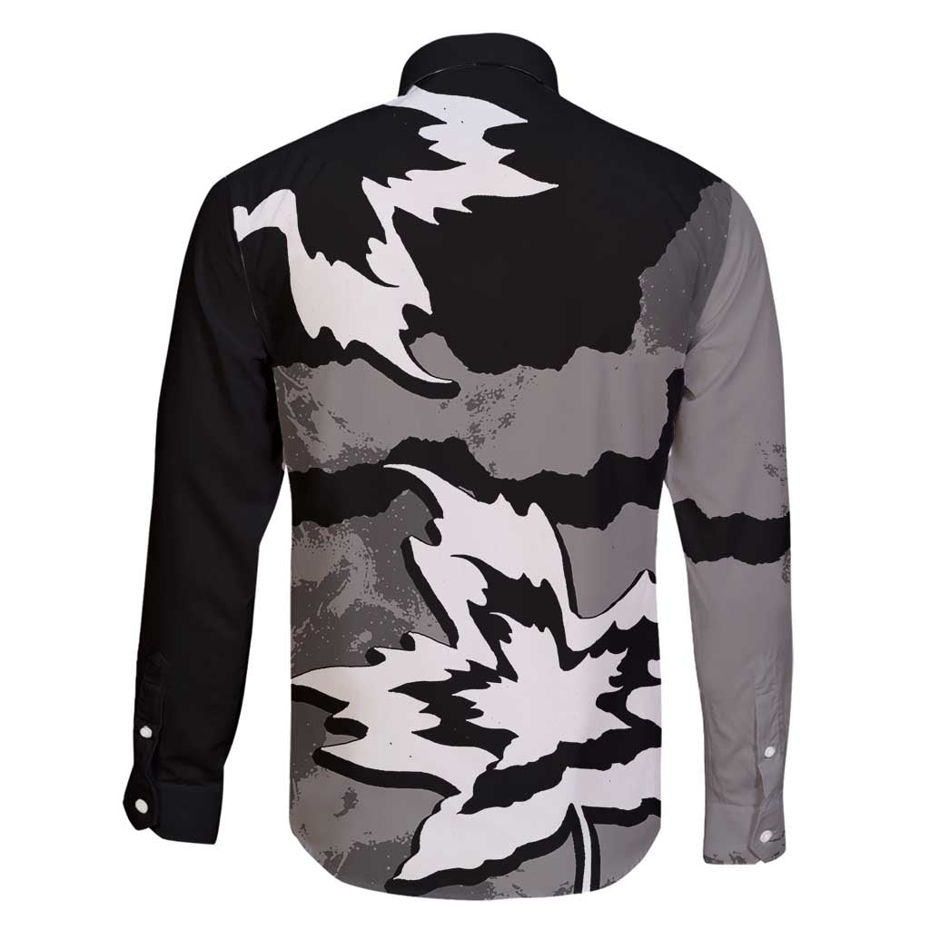 Canada Maple Leaf Family Matching Puletasi and Hawaiian Shirt Unique Style Black Version - Wonder Print Shop