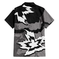 Canada Maple Leaf Family Matching Tank Maxi Dress and Hawaiian Shirt Unique Style Black Version - Wonder Print Shop