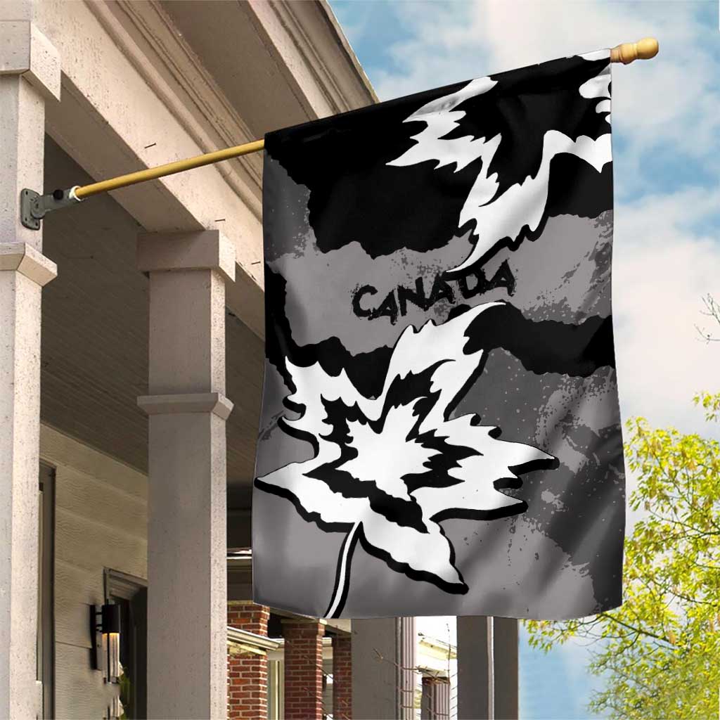 Canada Maple Leaf Garden Flag Unique Style Black Version - Wonder Print Shop