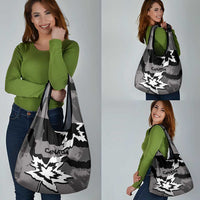 Canada Maple Leaf Grocery Bag Unique Style Black Version - Wonder Print Shop