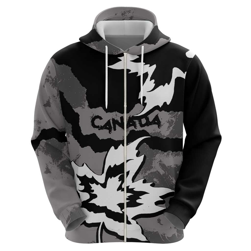 Canada Maple Leaf Hoodie Unique Style Black Version - Wonder Print Shop