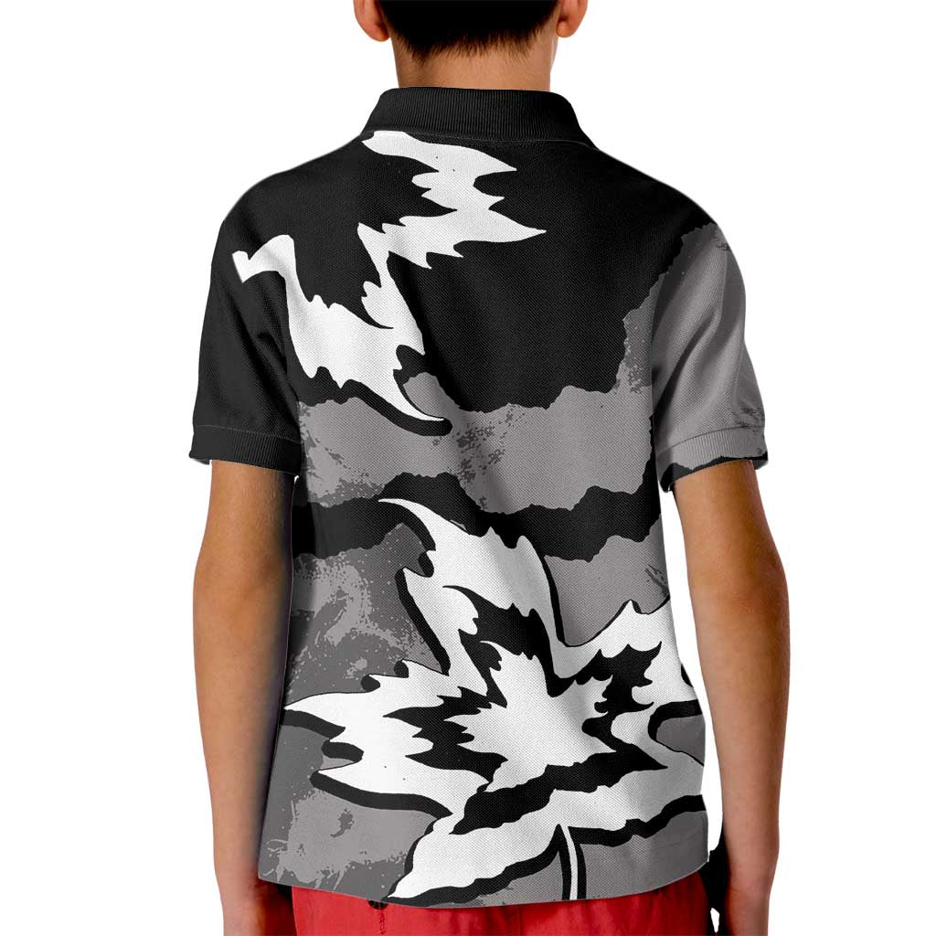 Canada Maple Leaf Kid Polo Shirt Unique Style Black Version - Wonder Print Shop
