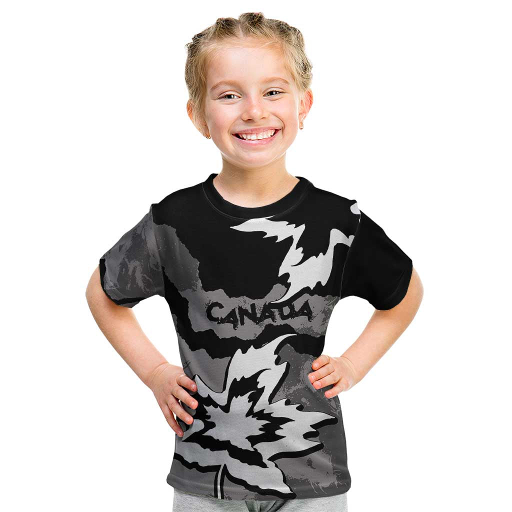 Canada Maple Leaf Kid T Shirt Unique Style Black Version - Wonder Print Shop