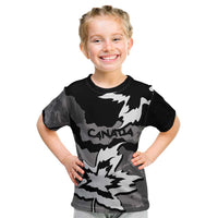 Canada Maple Leaf Kid T Shirt Unique Style Black Version - Wonder Print Shop