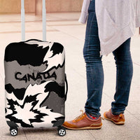Canada Maple Leaf Luggage Cover Unique Style Black Version - Wonder Print Shop