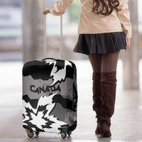 Canada Maple Leaf Luggage Cover Unique Style Black Version - Wonder Print Shop