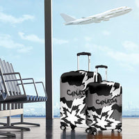 Canada Maple Leaf Luggage Cover Unique Style Black Version - Wonder Print Shop