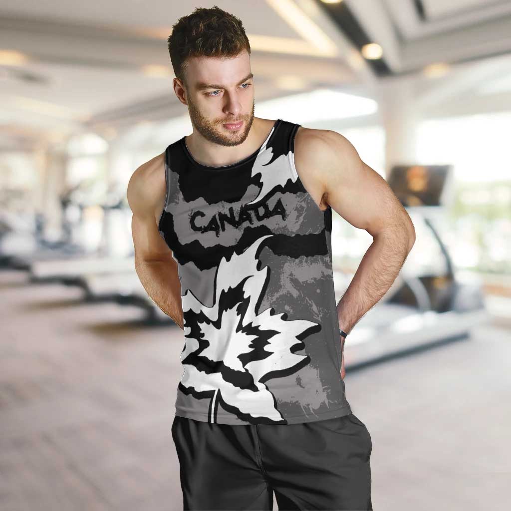 Canada Maple Leaf Men Tank Top Unique Style Black Version - Wonder Print Shop