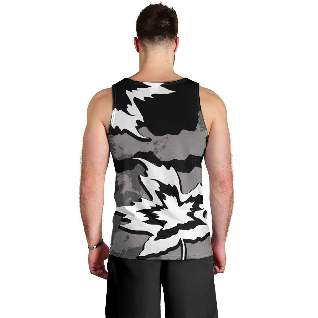 Canada Maple Leaf Men Tank Top Unique Style Black Version - Wonder Print Shop