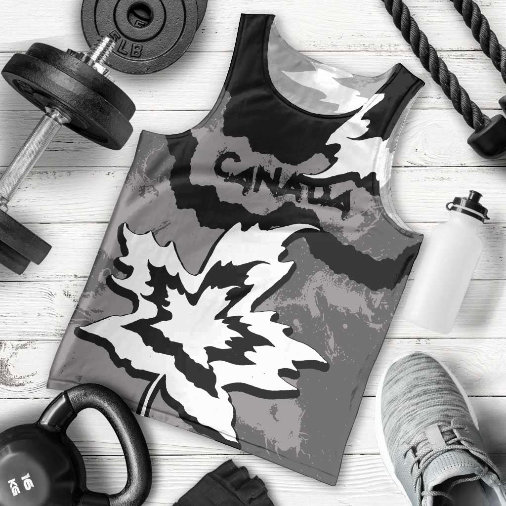Canada Maple Leaf Men Tank Top Unique Style Black Version - Wonder Print Shop