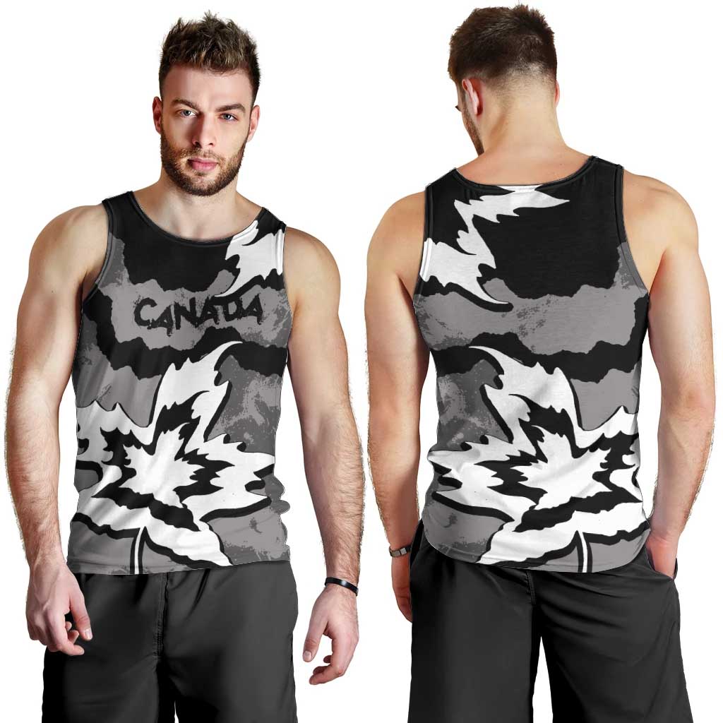 Canada Maple Leaf Men Tank Top Unique Style Black Version - Wonder Print Shop