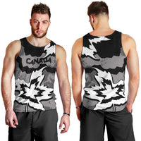 Canada Maple Leaf Men Tank Top Unique Style Black Version - Wonder Print Shop