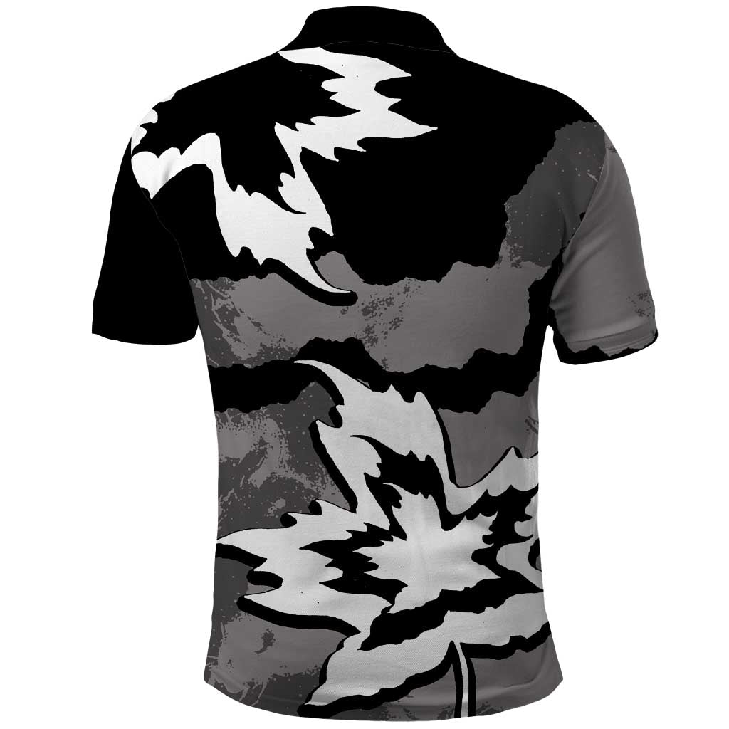 Canada Maple Leaf Polo Shirt Unique Style Black Version - Wonder Print Shop