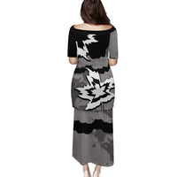 Canada Maple Leaf Puletasi Unique Style Black Version - Wonder Print Shop