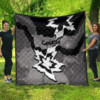 Canada Maple Leaf Quilt Unique Style Black Version - Wonder Print Shop
