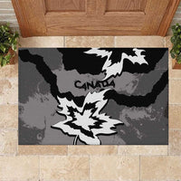 Canada Maple Leaf Rubber Doormat Unique Style Black Version - Wonder Print Shop