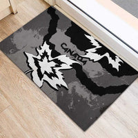 Canada Maple Leaf Rubber Doormat Unique Style Black Version - Wonder Print Shop