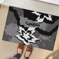 Canada Maple Leaf Rubber Doormat Unique Style Black Version - Wonder Print Shop