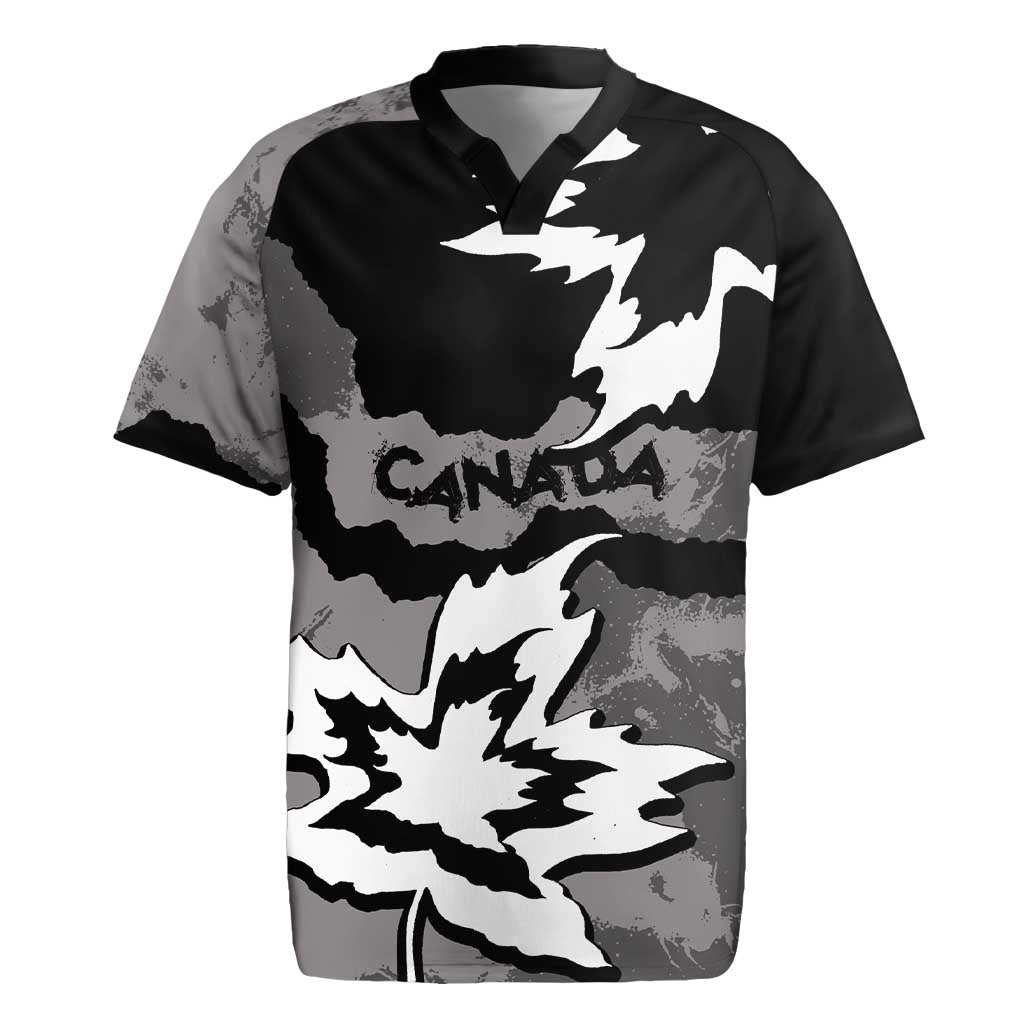 Canada Maple Leaf Rugby Jersey Unique Style Black Version - Wonder Print Shop