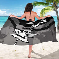 Canada Maple Leaf Sarong Unique Style Black Version - Wonder Print Shop