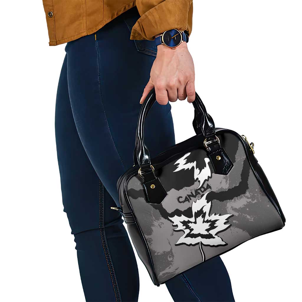 Canada Maple Leaf Shoulder Handbag Unique Style Black Version - Wonder Print Shop