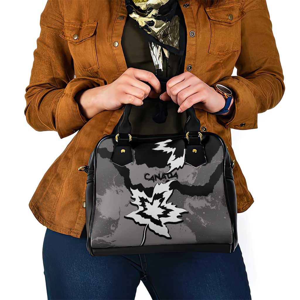 Canada Maple Leaf Shoulder Handbag Unique Style Black Version - Wonder Print Shop