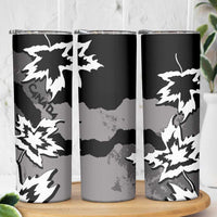 Canada Maple Leaf Skinny Tumbler Unique Style Black Version - Wonder Print Shop
