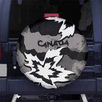 Canada Maple Leaf Spare Tire Cover Unique Style Black Version - Wonder Print Shop