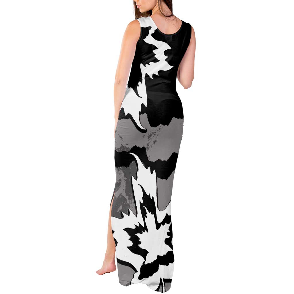 Canada Maple Leaf Tank Maxi Dress Unique Style Black Version - Wonder Print Shop