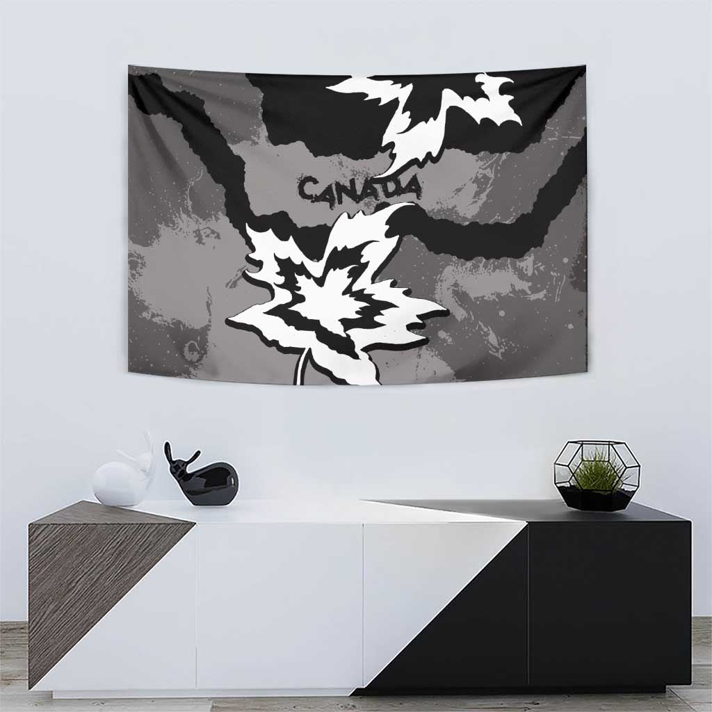 Canada Maple Leaf Tapestry Unique Style Black Version - Wonder Print Shop