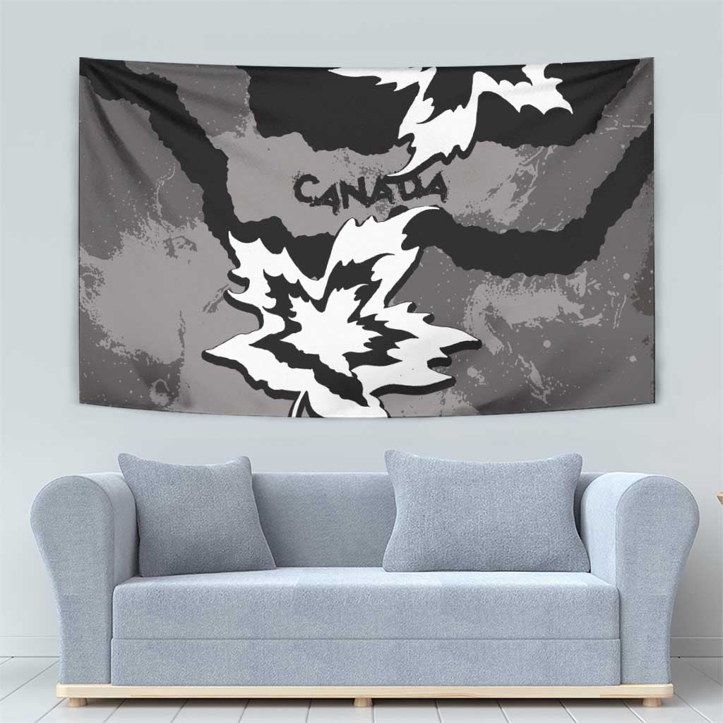 Canada Maple Leaf Tapestry Unique Style Black Version - Wonder Print Shop